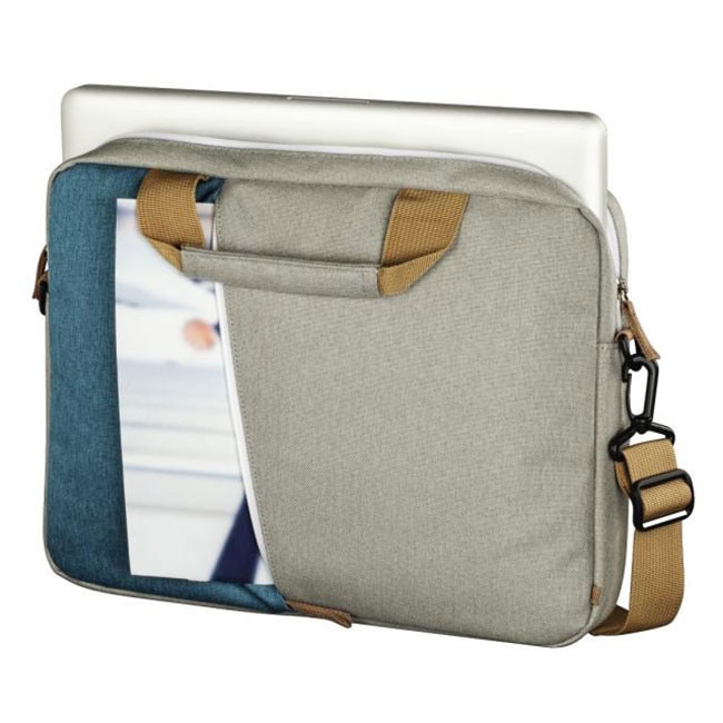 Geanta HAMA Florence Laptop, pana la 40 cm 15,6 inchi, gri-albastru, HAMA-101573