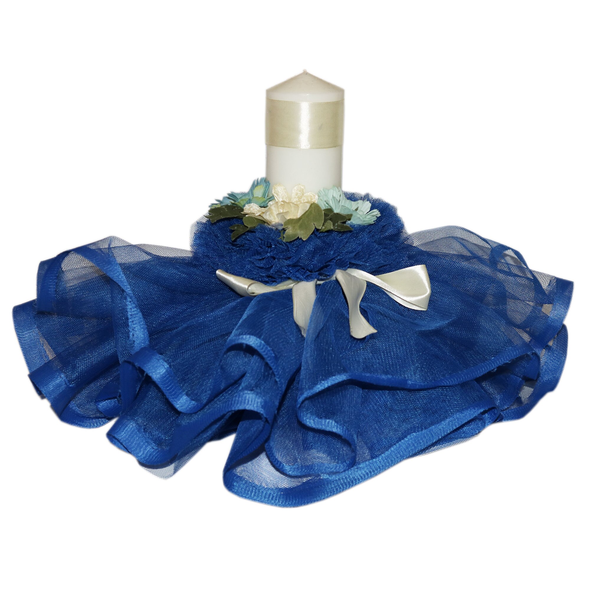 Lumanare pentru botez, Albastru, 30x7 cm, dae2126