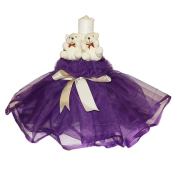 Lumanare pentru botez, mov, 35X5 cm, dae2132 Lumanare pentru botez, mov, 35X5 cm, dae2132