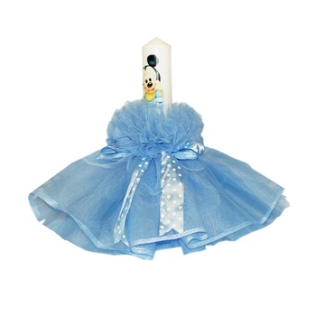 Lumanare pentru botez, bleu, 35X5 cm, dae2139 Lumanare pentru botez, bleu, 35X5 cm, dae2139