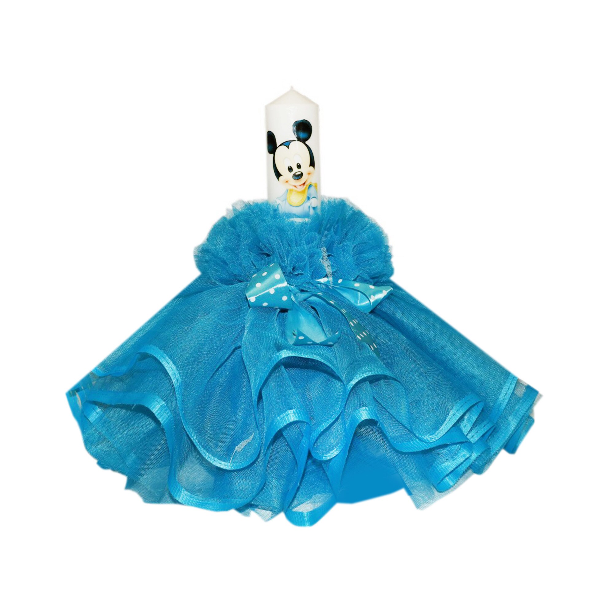 Lumanare pentru botez, turcoaz, 35X5 cm, dae2141