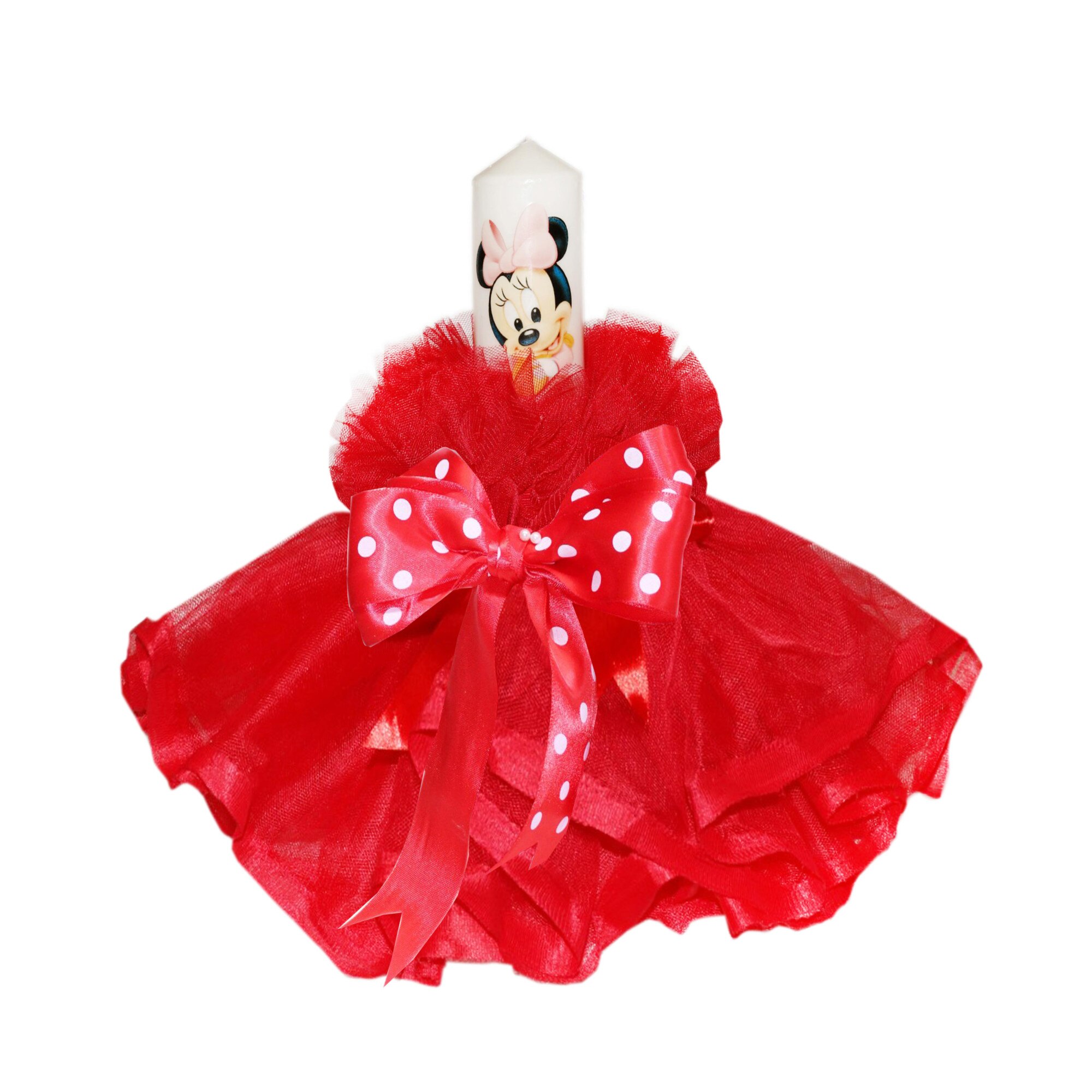 Lumanare pentru botez, rosu, 35X5 cm, dae2142