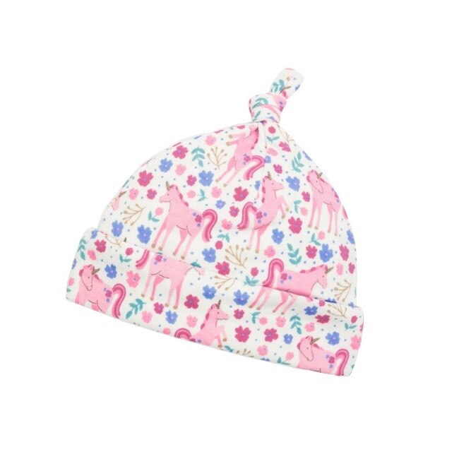 Caciulita Pink Unicorn, Jojo Maman Bebe, Multicolor, Fete, Nou nascut