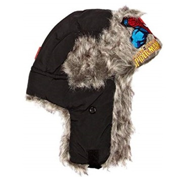 Caciula groasa copii Spider Man negru, marime 52/ 1-3 ani Caciula groasa copii Spider Man negru, marime 52/ 1-3 ani