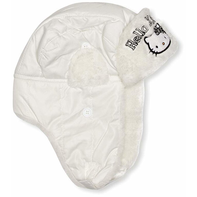 Caciula groasa pentru fete Hello Kitty alb, marime 52