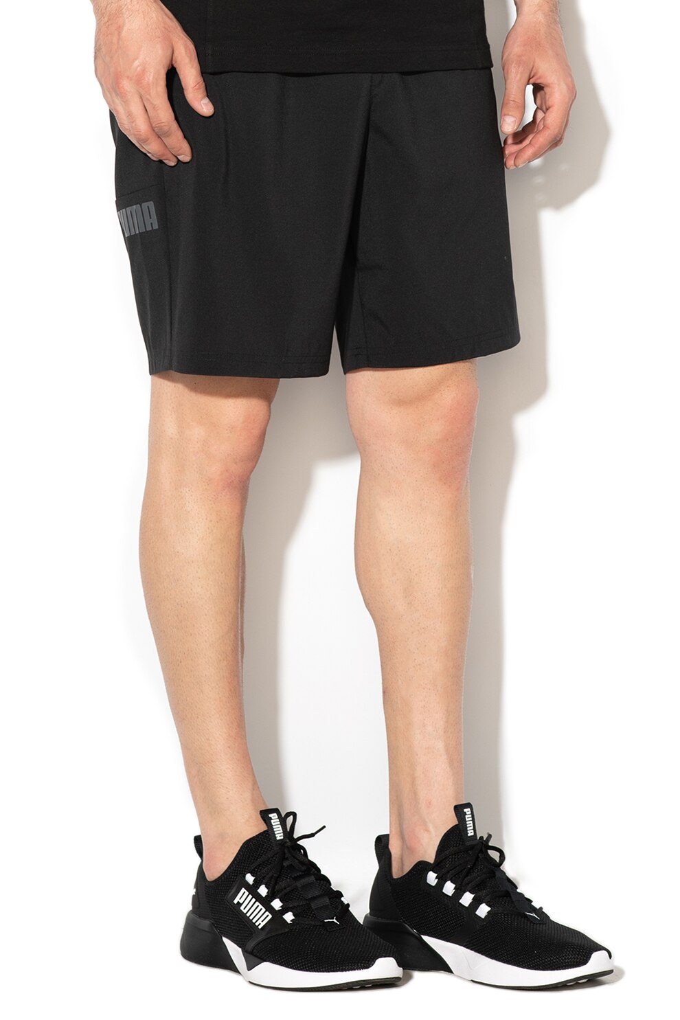 Puma, Pantaloni scurti regular fit pentru fitness A.C.E., Negru