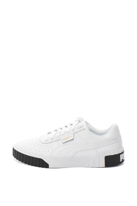 Puma, Cali bőr és műbőr sneaker, Fehér, 4