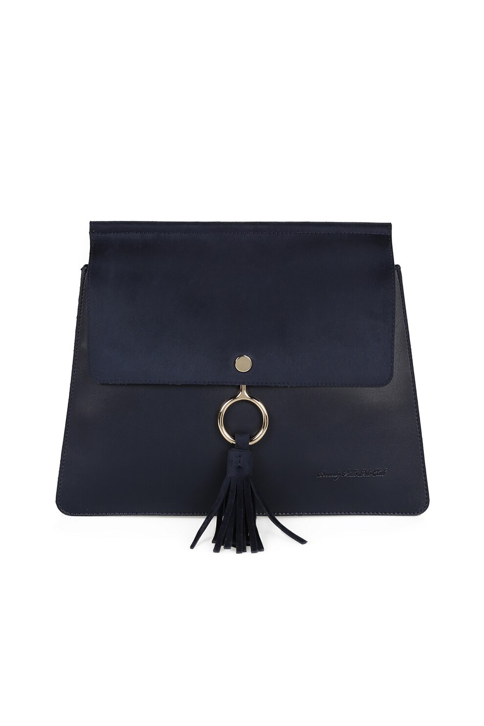 Beverly Hills Polo Club, Geanta de piele ecologica, cu bareta pentru umar, Albastru inchis