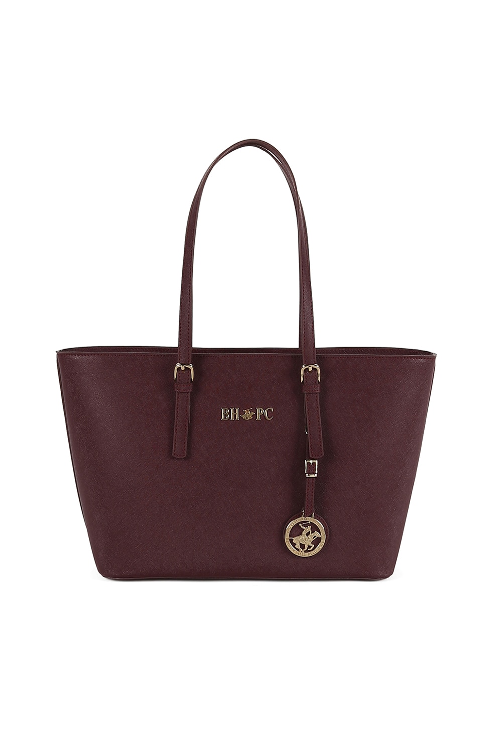 Beverly Hills Polo Club, Geanta shopper de piele ecologica, violet pruna