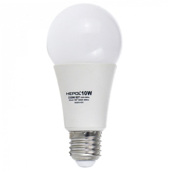 Bec LED Hepol clasic, A60, E27, 10W, lumina calda, AN Bec LED Hepol clasic, A60, E27, 10W, lumina calda, AN
