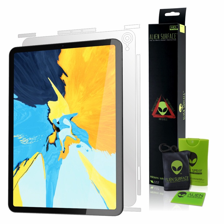 Alien Surface XHD, Apple iPad Pro 11" (2018), hátsó oldali védelem + ajándék Alien Fiber