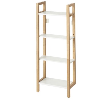 Etajera pentru baie cu 4 rafturi, Arly, 40x20x100 cm Alb/Stejar Etajera pentru baie cu 4 rafturi, Arly, 40x20x100 cm Alb/Stejar