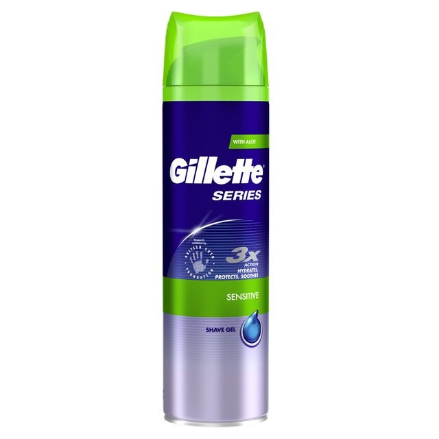 Gel de ras cu aloe vera pentru ten sensibil Gillette Series Sensitive 200ml