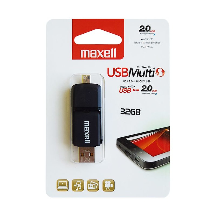 Флашка USB 2.0 OTG Bumblebee Maxell, 32 GB