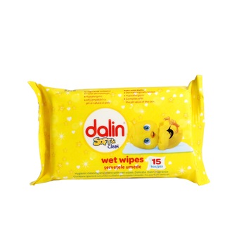 Servetele umede soft & clean 15buc Dalin Servetele umede soft & clean 15buc Dalin