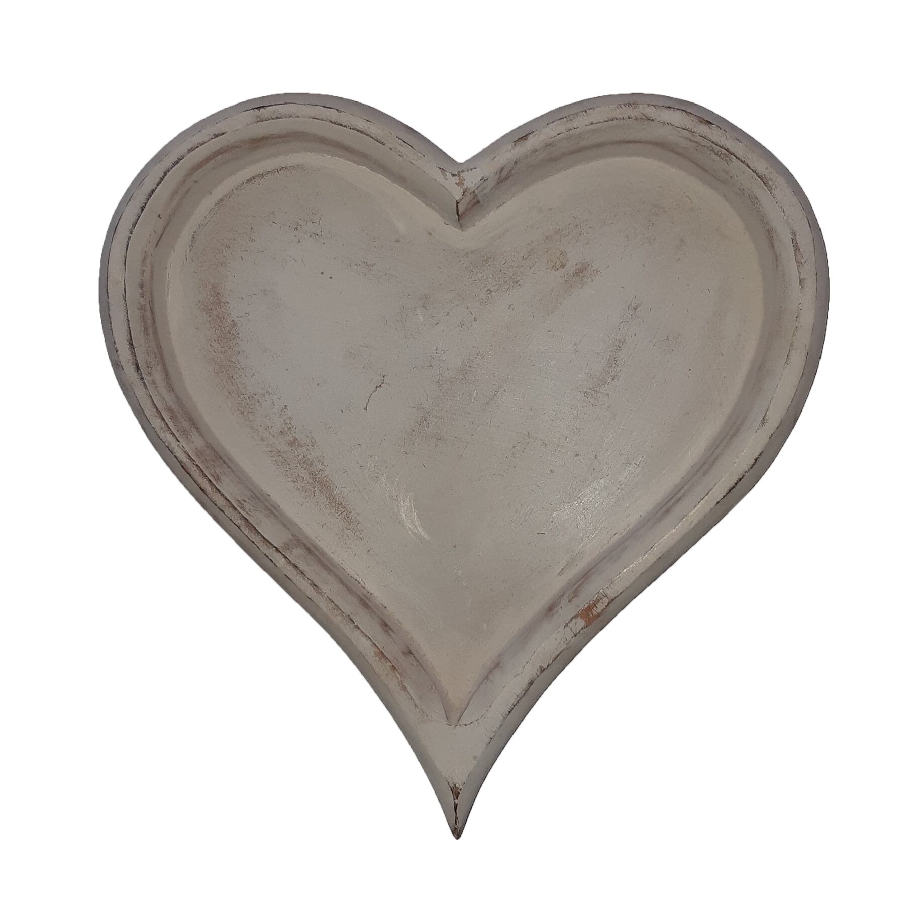 Tava inimioara lemn antichizat Dim. 34 x 35 cm