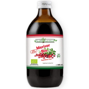 Merisor suc bio 100% pur Health Nutrition 500ml Merisor suc bio 100% pur Health Nutrition 500ml