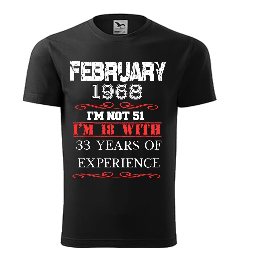 Tricou personalizat, Adler, bumbac, imprimeu varsta, negru, S EU