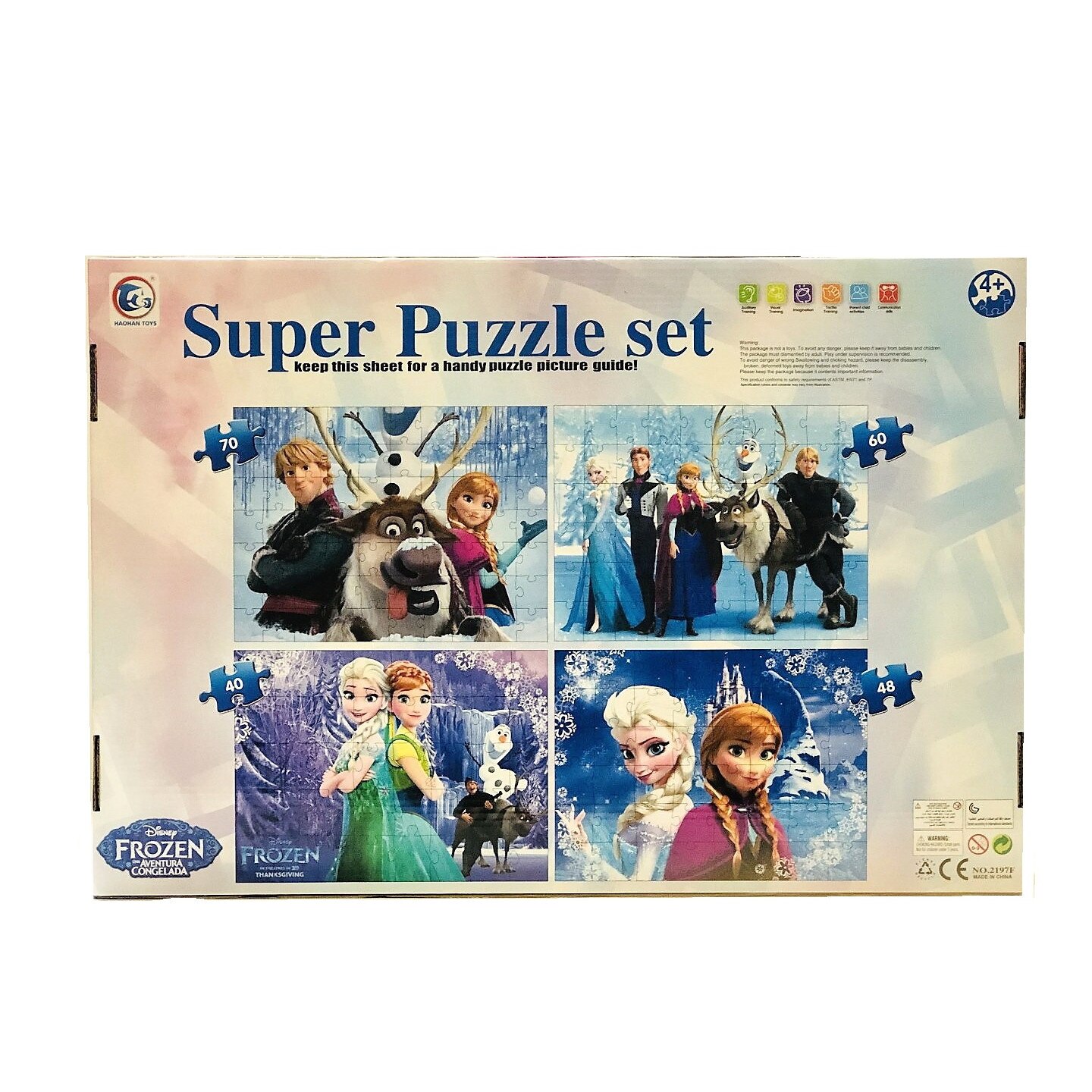 Set Puzzle Frozen, 4 in 1 - eMAG.ro