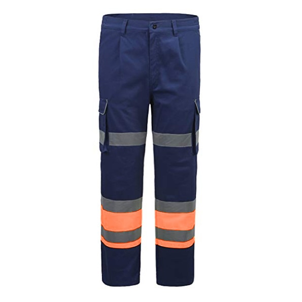 Pantaloni de lucru Reflex, Bleumarin/Oranj, marime 44 (S)