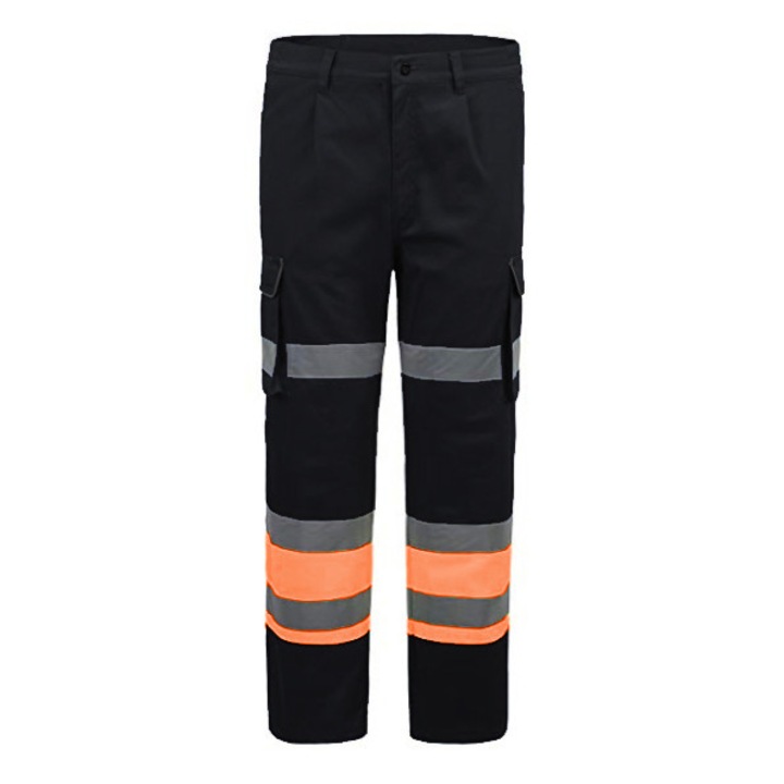 Pantaloni de lucru Reflex, Negru/Oranj, marime 60 (4XL)