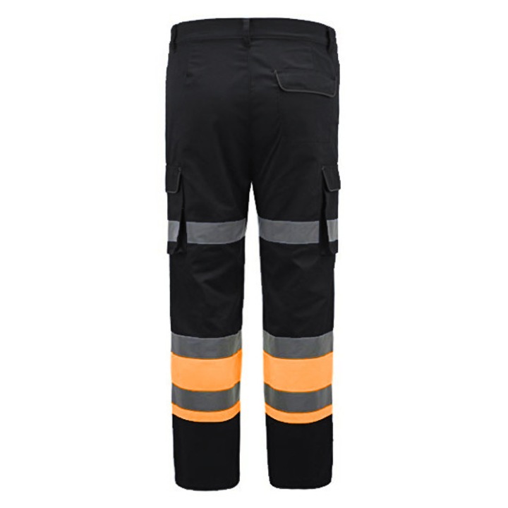 Pantaloni de lucru Reflex, Negru/Oranj, marime 60 (4XL)