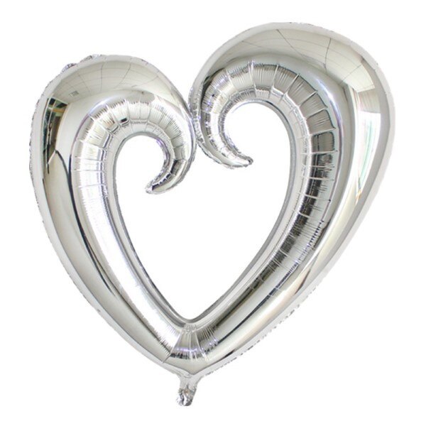 Balon Inima Cu Gaura, Argintiu