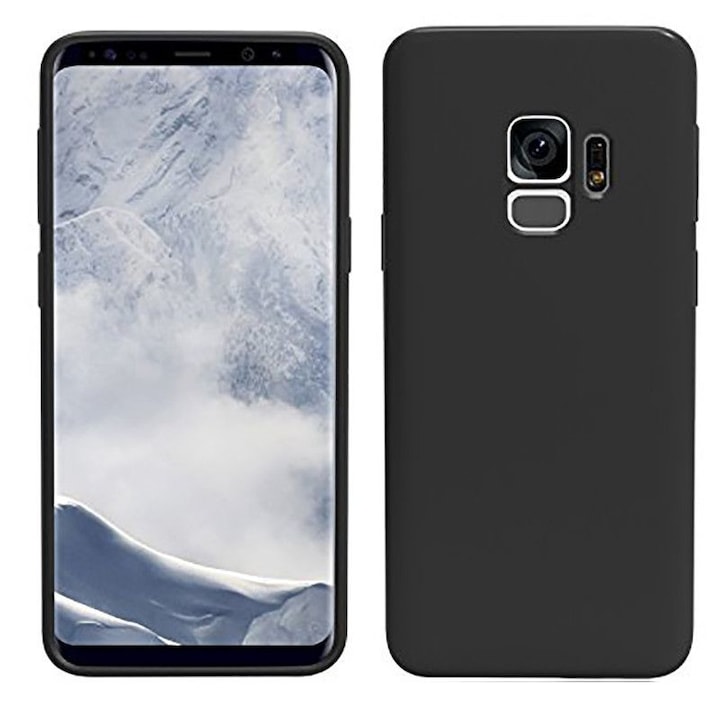 Кейс с матов ефект за Samsung Galaxy A8 Plus 2018 черен, силиконов