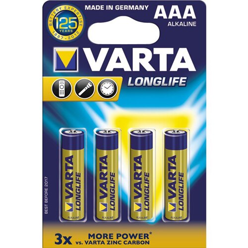 Set VARTA 4 Baterii Longlife AAA