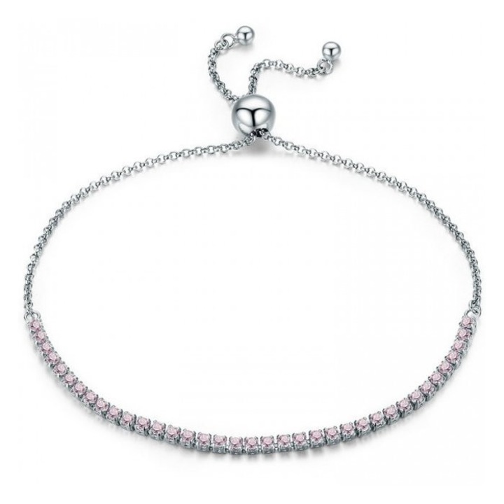 Bratara din argint Sparkling Tennis rose