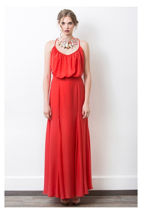 Annaeva, Hosszú piros női ruha, S