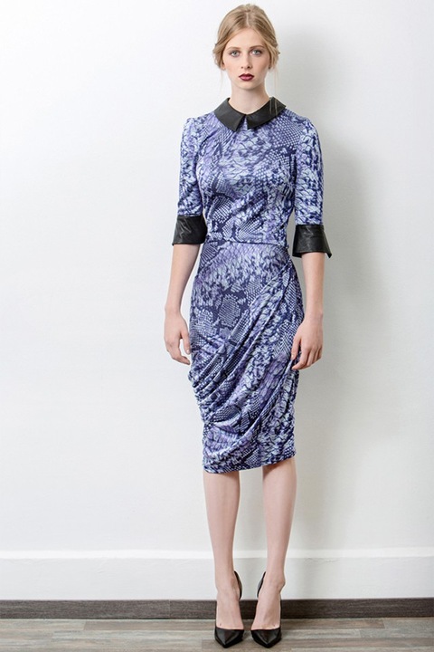 Annaeva, Lila midi női ruha, M