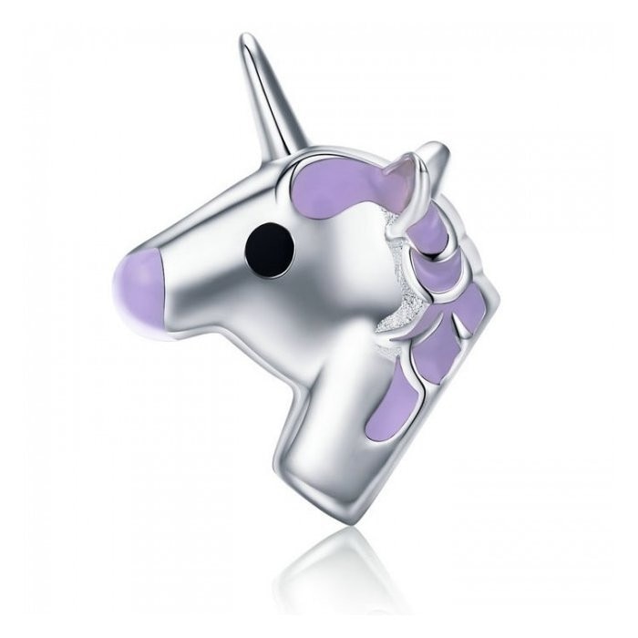 Talisman din argint Purple Unicorn