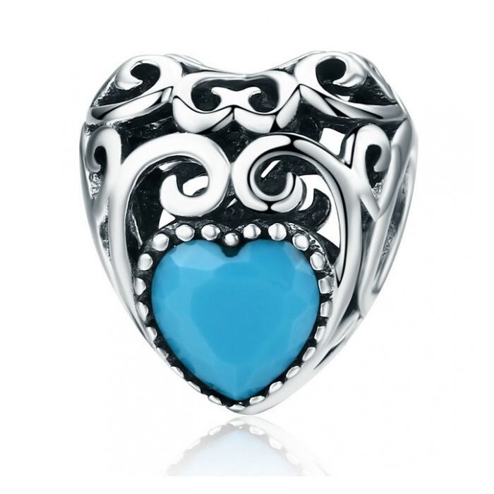 Talisman din argint Vintage Birthstone - Decembrie