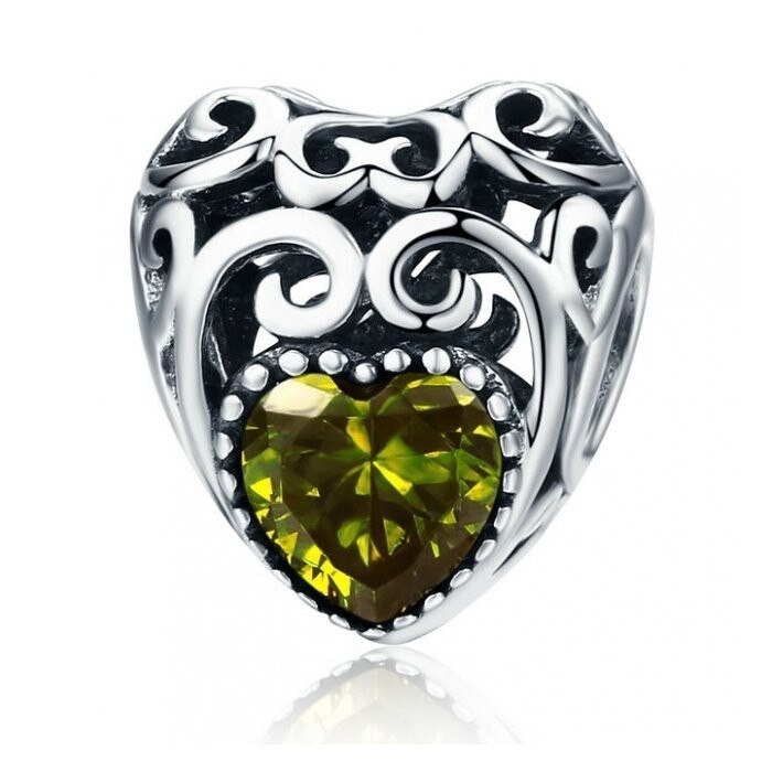 Talisman din argint Vintage Birthstone - August