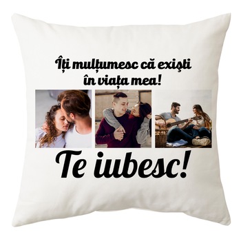 Perna personalizata patrata alba, model  Perna personalizata patrata alba, model