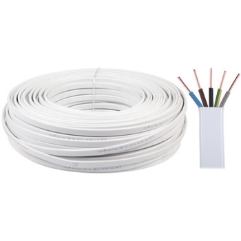 Cablu cupru YDYP 5 x 2.5, 450/750V, 100M, Alb Cablu cupru YDYP 5 x 2.5, 450/750V, 100M, Alb