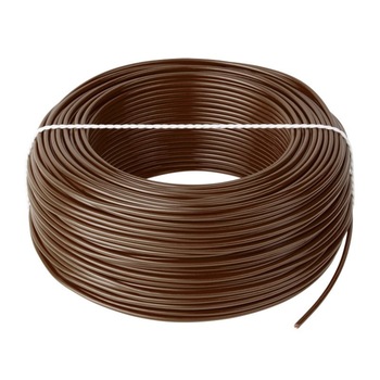 Conductor 1 x 0.5 mm - 100 metri - Cablu curent Cupru Litat, H05V-K, Maro Conductor 1 x 0.5 mm - 100 metri - Cablu curent Cupru Litat, H05V-K, Maro