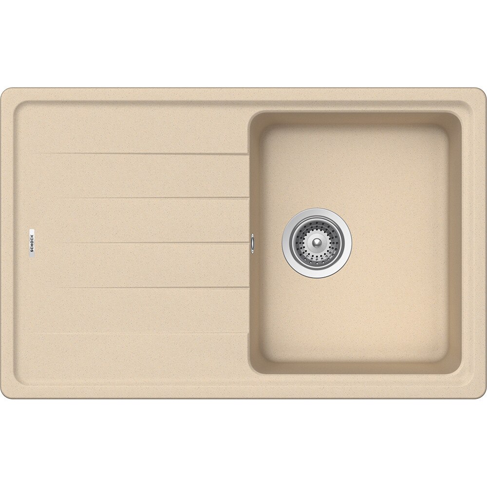 Chiuveta granit Schock Element D-100S Moonstone Cristalite 780 x 500 mm, adancime cuva 180 mm, reversibila, montare pe blat