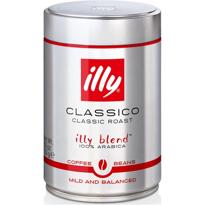 Cafea boabe, illy Classico, 250 g