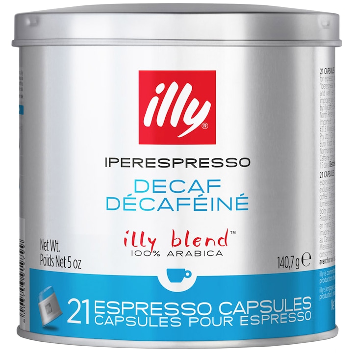Capsule Cafea illy Iperespresso decofeinizata, 21 buc, 140.7 gr.