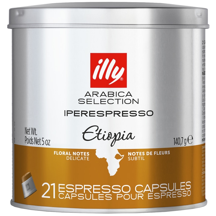 Capsule Cafea illy Iperespresso Arabica Selection Etiopia, 21 buc, 140.7 gr.