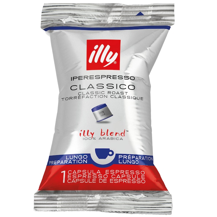 Capsule Cafea illy Iperespresso lung, 100 buc, 670 gr.
