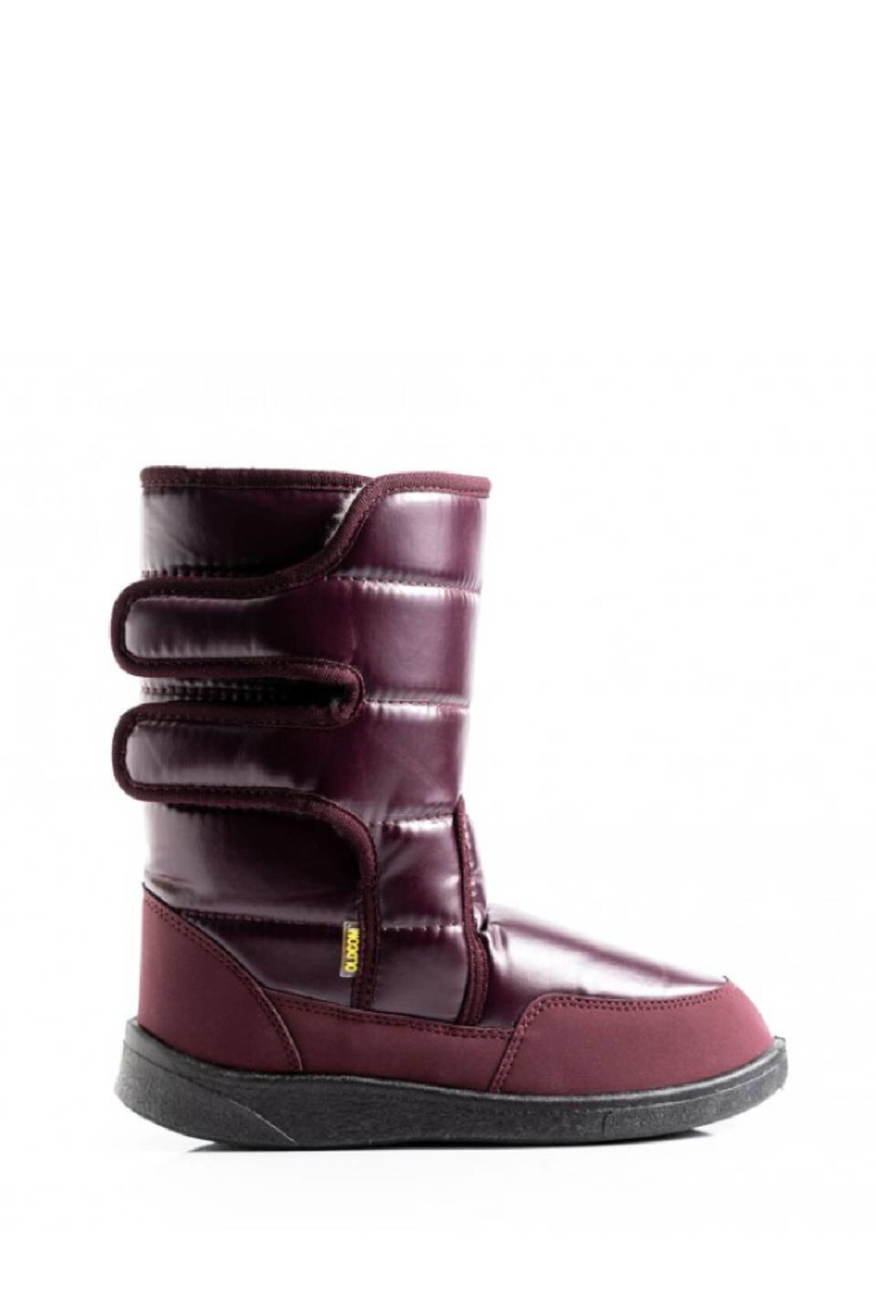 Cizme de iarna AURORA Glossy bordo pentru dame, Bordo