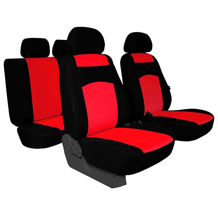 Комплект калъфи за седалки на автомобил Classic Plus червен за Honda Civic 6