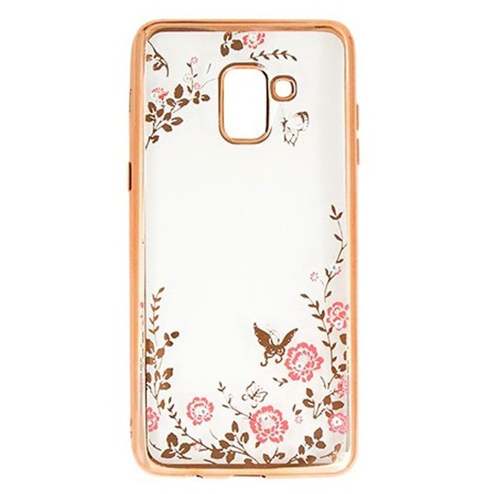 Forcell Diamond Samsung A6 2018 kompatibilis szilikon tok, arany