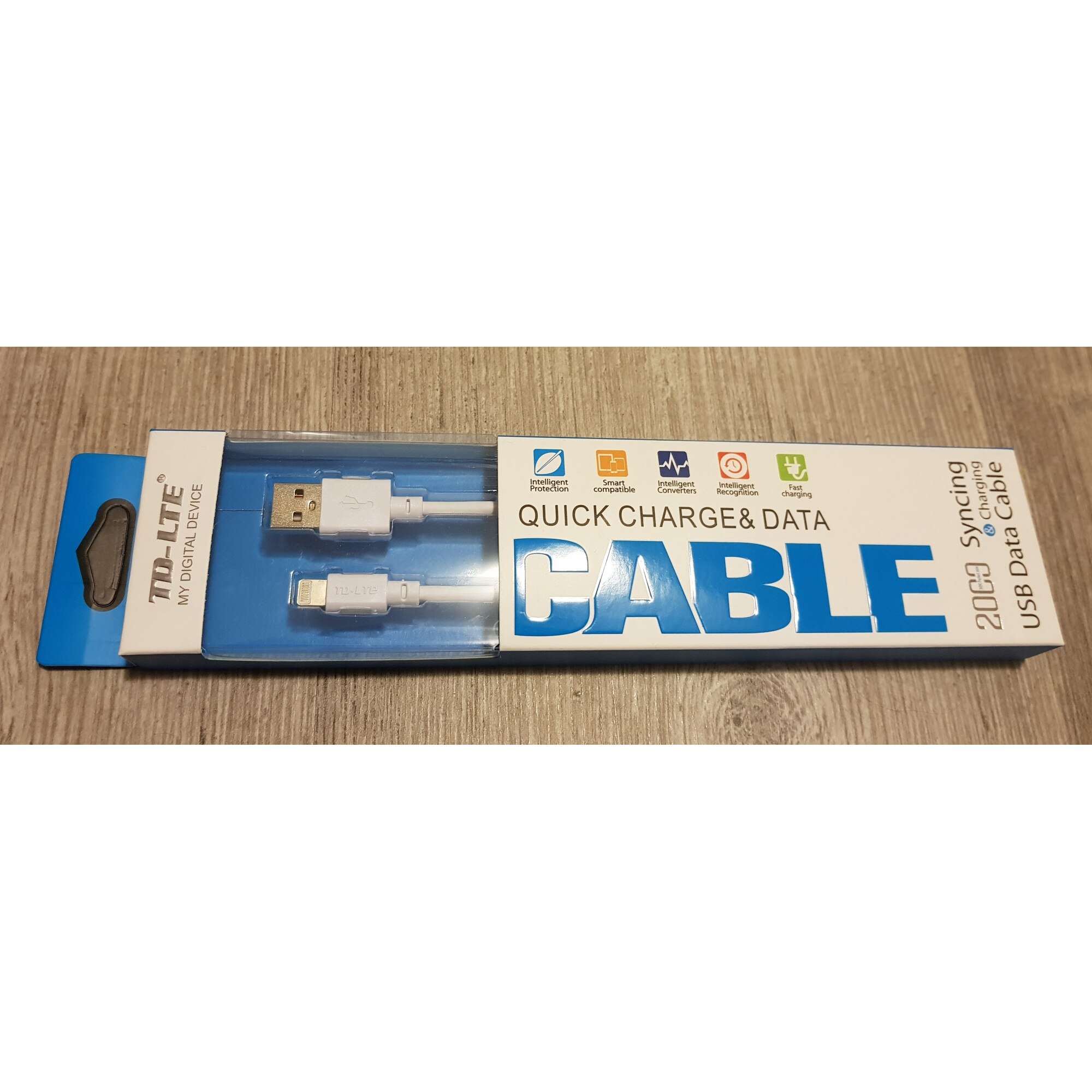 Cablu de date si incarcare Apple Lightning, lungime 2m, Fast Charge