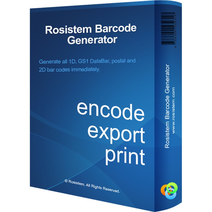 Barcode Generator, Rosistem, limba engleza