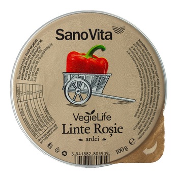 Pateu din linte rosie cu ardei, Sano Vita, 100g Pateu din linte rosie cu ardei, Sano Vita, 100g