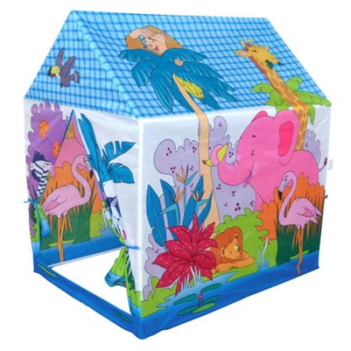 Topi Dreams Gyermek sátor állatos mintával, vízálló, összecsukható, beltéri és kültéri használatra, 102x95x72 cm
